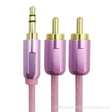 Aux Cable with High-end Metal Shell Nylon Braiding